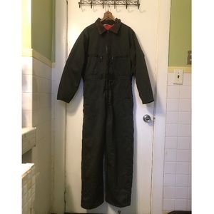 EPIC Vintage Coveralls Green with Red interior M